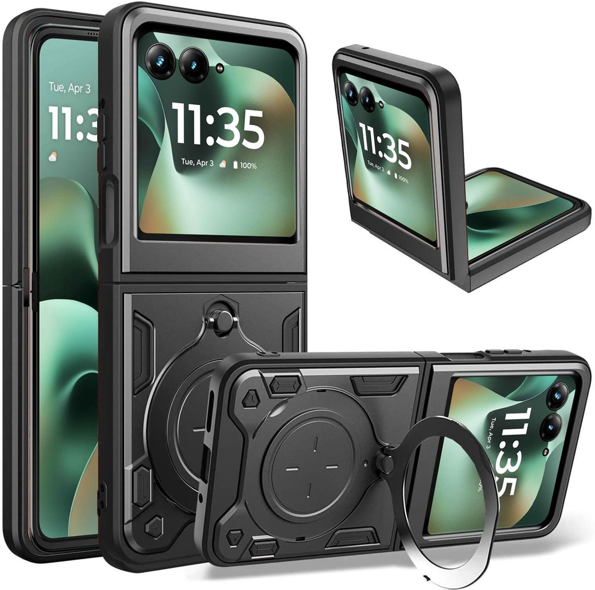 SolidKeus - Beschermhoes voor Smartphone met Draaibare Camerahoes en Schokbestendigheid