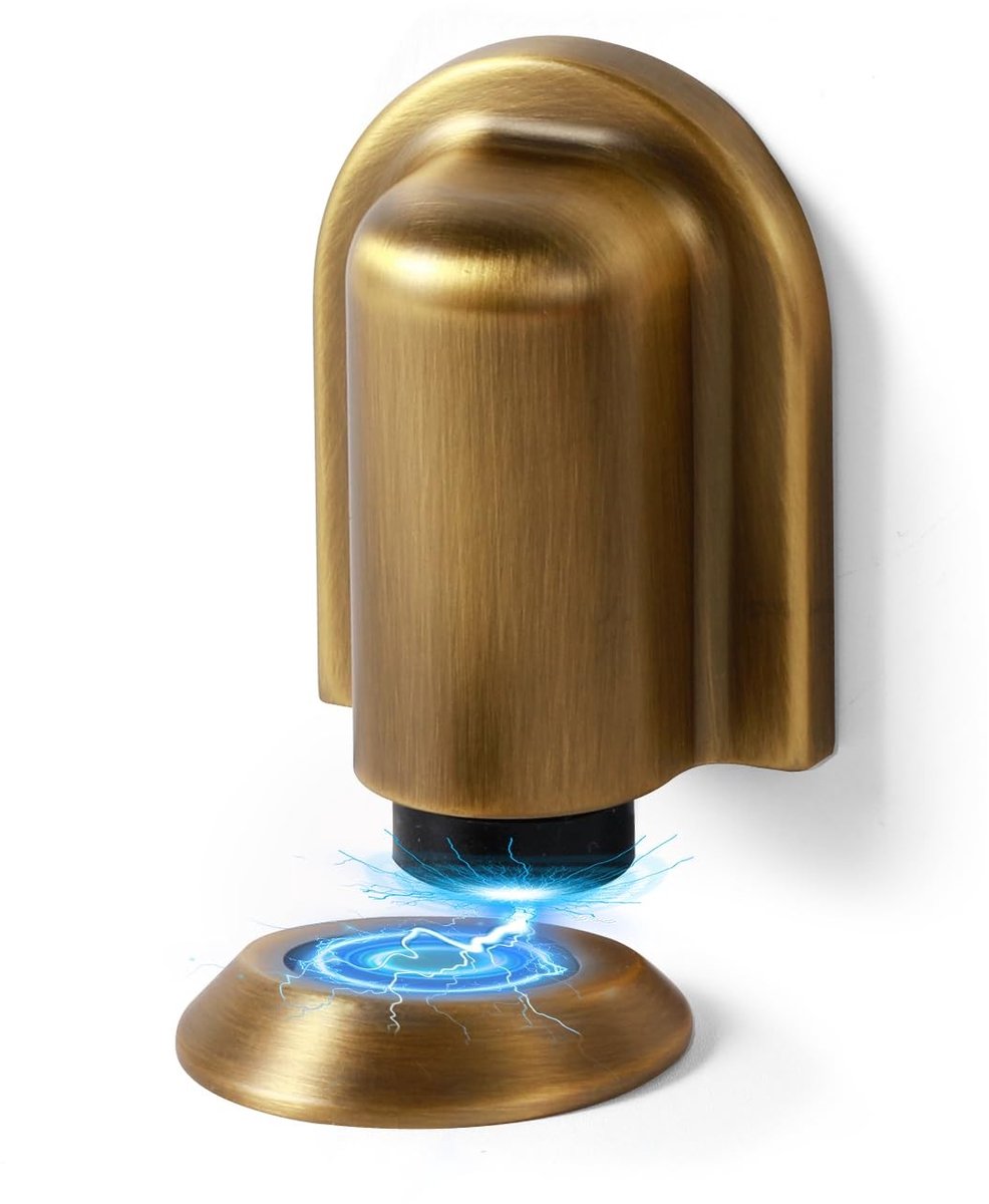 SolidKeus - Magnetische Deurstopper van Antiek Brons met Dubbele Installatie Opties