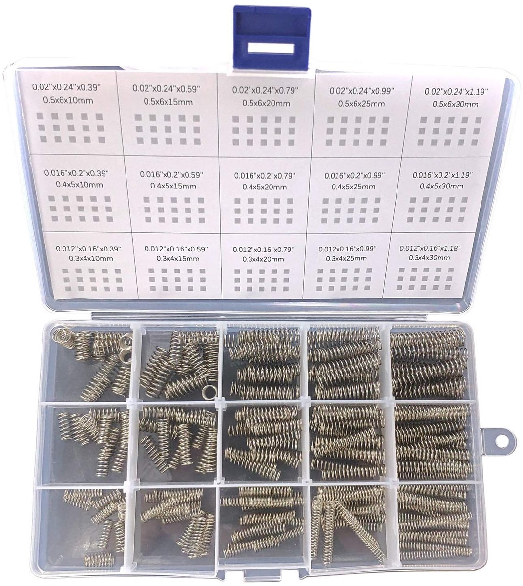 SolidKeus - Assortiment van 15 Verschillende Compressiesprings