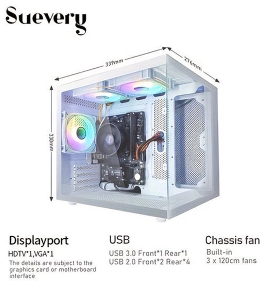 Gaming PC – Highperformance Pc – Gaming Computer – Compact Desktop – Moderne Desktop – AMD Ryzen 5 5600GT Processor – 16GB DDR4 RAM & 1000GB NVMe SSD