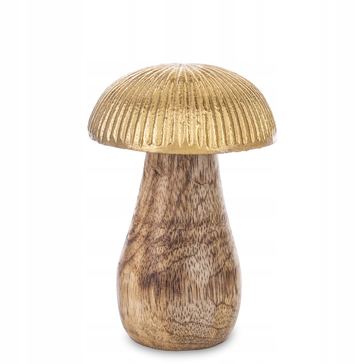 Houten & Metalen Paddestoel Decoratie Figuur 10,5cm