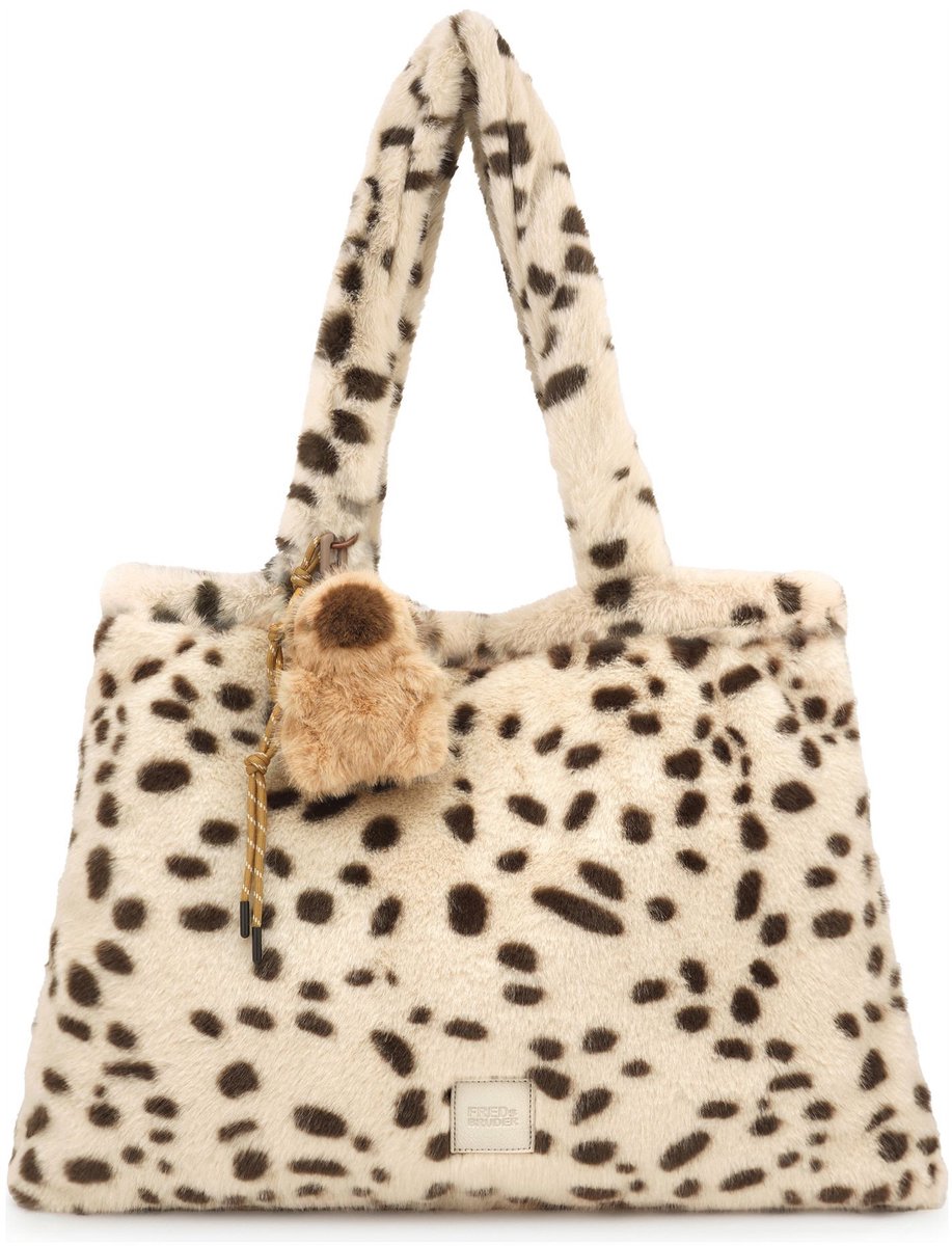 FREDsBRUDER schoudertas Fluffy Friend Tote Bag Dots crème