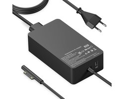 65W Lader Geschikt voor Microsoft Surface Pro 11 10 9 8 7+ 7 5 4 3, Surface Laptop 7 6 5 4 3 2 1, Surface Book 3 2 1, Surface Go 1 2 3 – Netadapter met één USB-poort en één kabel