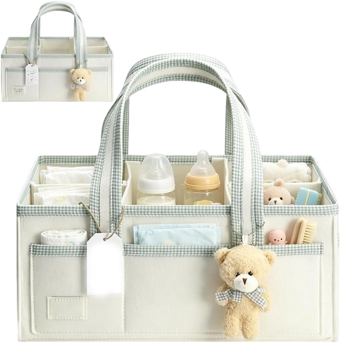 Bobypet - Luiertas - Babytas - Opbergtas Met Grote Capaciteit - Uitneembare Tussenschotten Voor De Commode Babykleding
