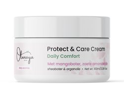Olunaya Babycrème voor Gezicht en Lichaam | Baby Crème voor Droge en Gevoelige Huid | Baby, Peuter en Kind | Trekt Snel In | Sheaboter, Mangoboter, Arganolie en Haver | Natuurlijke Babyverzorging | Protect & Care 100 ml