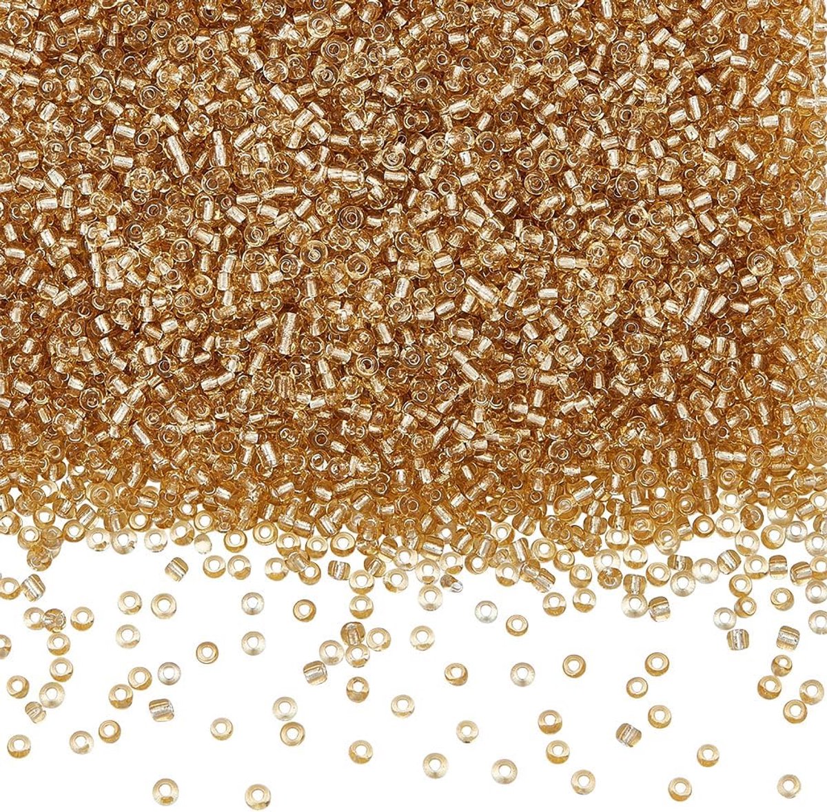 Kralen, goud, 2 mm, rocailles, mini kristallen kralen, mat en glanzend, perfect voor ringen, armbanden, halskettingen, haarspelden, knutselwerk