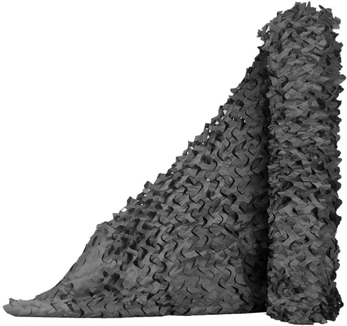 Camouflagenet, voor de jacht, rol, bulk, militair, decoratie, zonwering, zwart, 1,5 m x 6 m