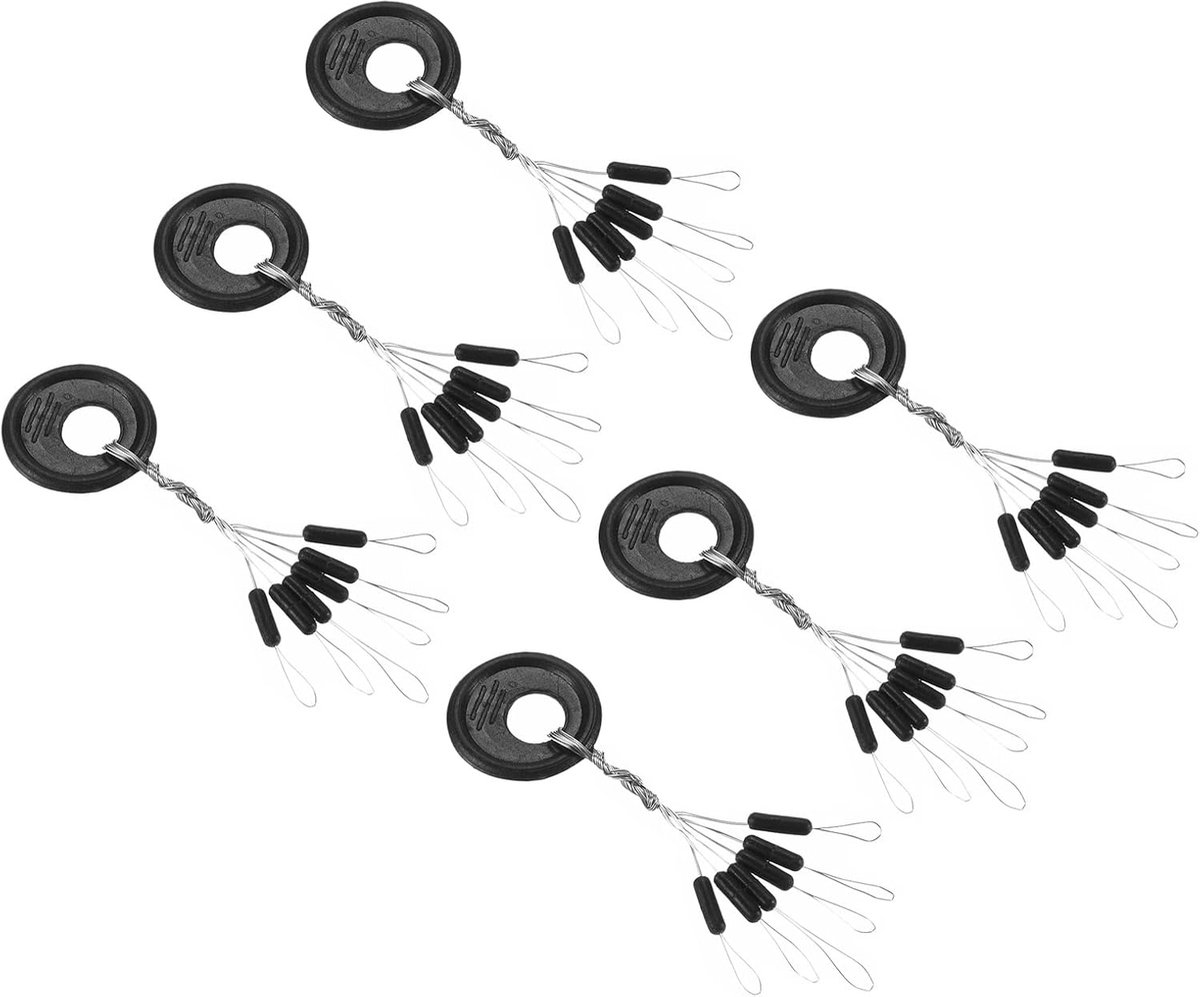 Vissen Rubber Bobber Kralen Stoppers Float Sinker Stopt Cilinder voor Vislijn