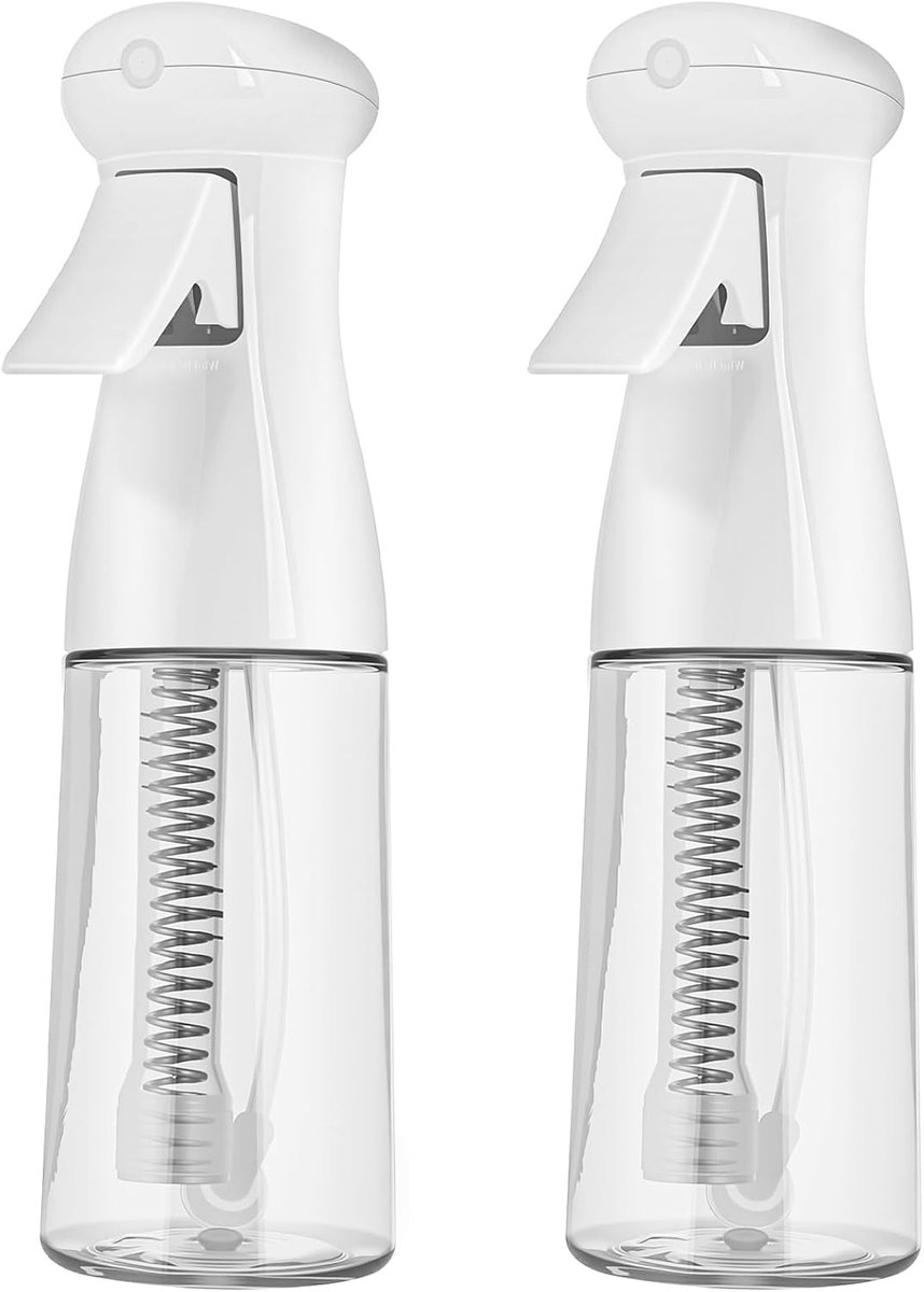 Ultrafijne Sprayfles 200 ml, 2-pack Continue Sprayfles, Extra Fijne Verstuiver, Sprayflessen Ultrafijne Mist Water Sprayflessen voor Planten, Haar, Salon, Schoonmaak