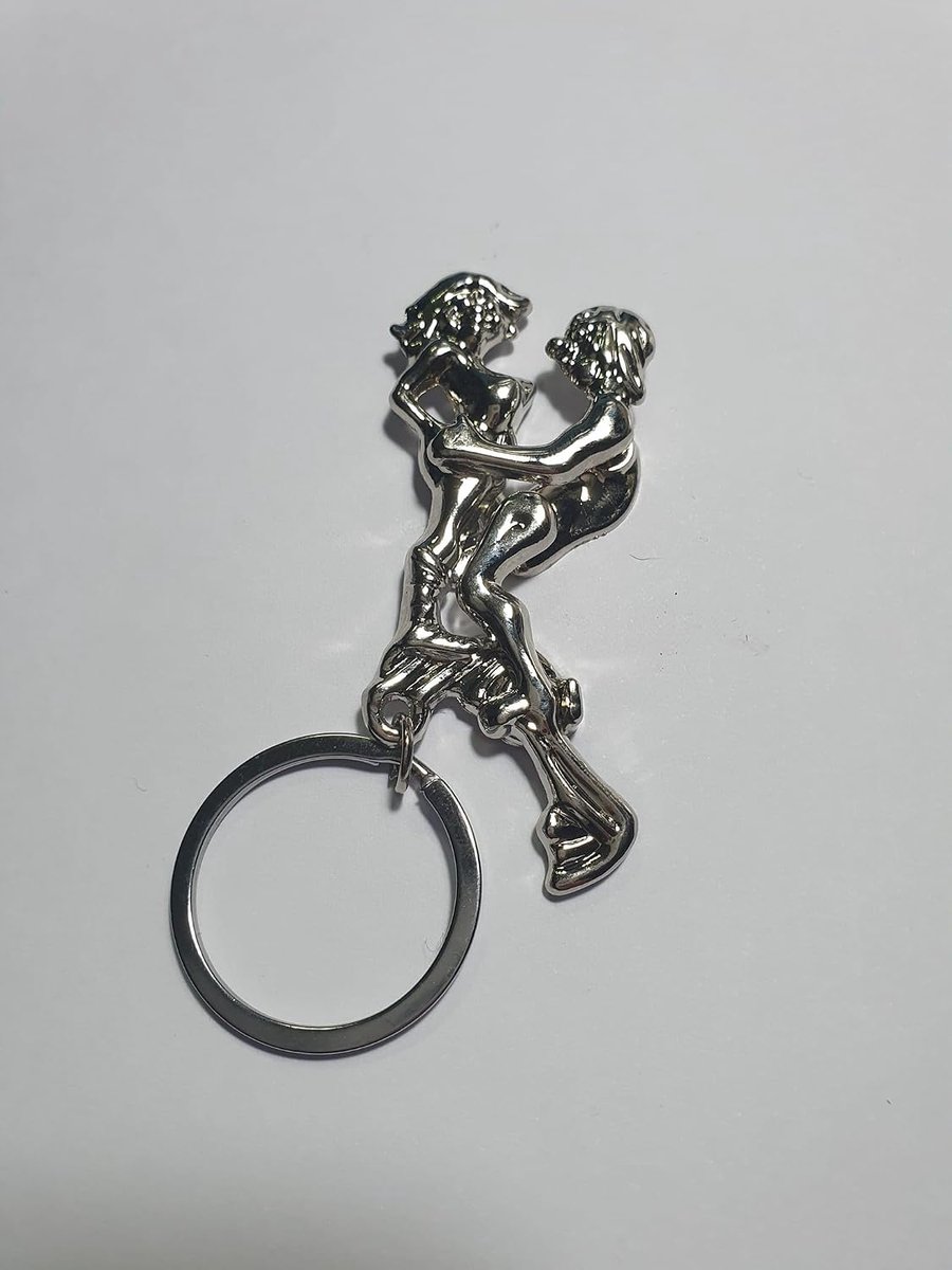 Dames en heren, 7 cm, grappig, beweegbaar, van staal, verschillende posities, zilver., Eén maat