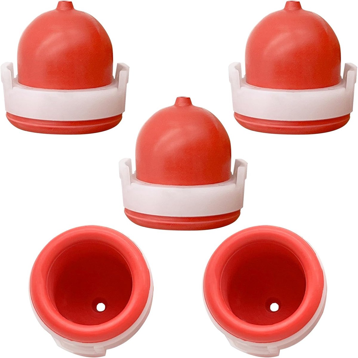 5 Primer Bollen 694395 voor Briggs & Stratton Grasmaaiers - Vervanging voor 5085 5085H 5085K - Geschikt voor Quantum 3,5-6,75 HP en Intek 625-875 Motoren - Duurzaam Rubber
