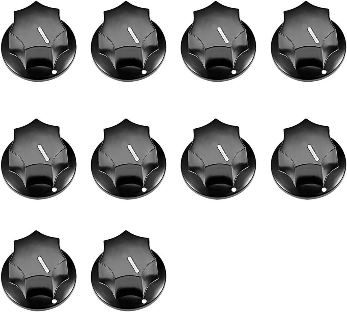Sourcing map 5stk.6mm ingangen as 33x17 mm plastic potentiometer draaiknop potten zwart 10pcs-S
