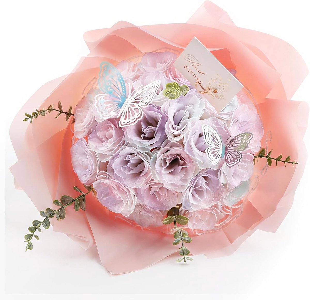 24 stuks rozenboeket met glitter DIY bloemenboeket glanzend | Nep cadeau voor Valentijnsdag, Moederdag, bruiloft, verloving, jubileum en verjaardag, boeketten, kunstrozen, decoratie