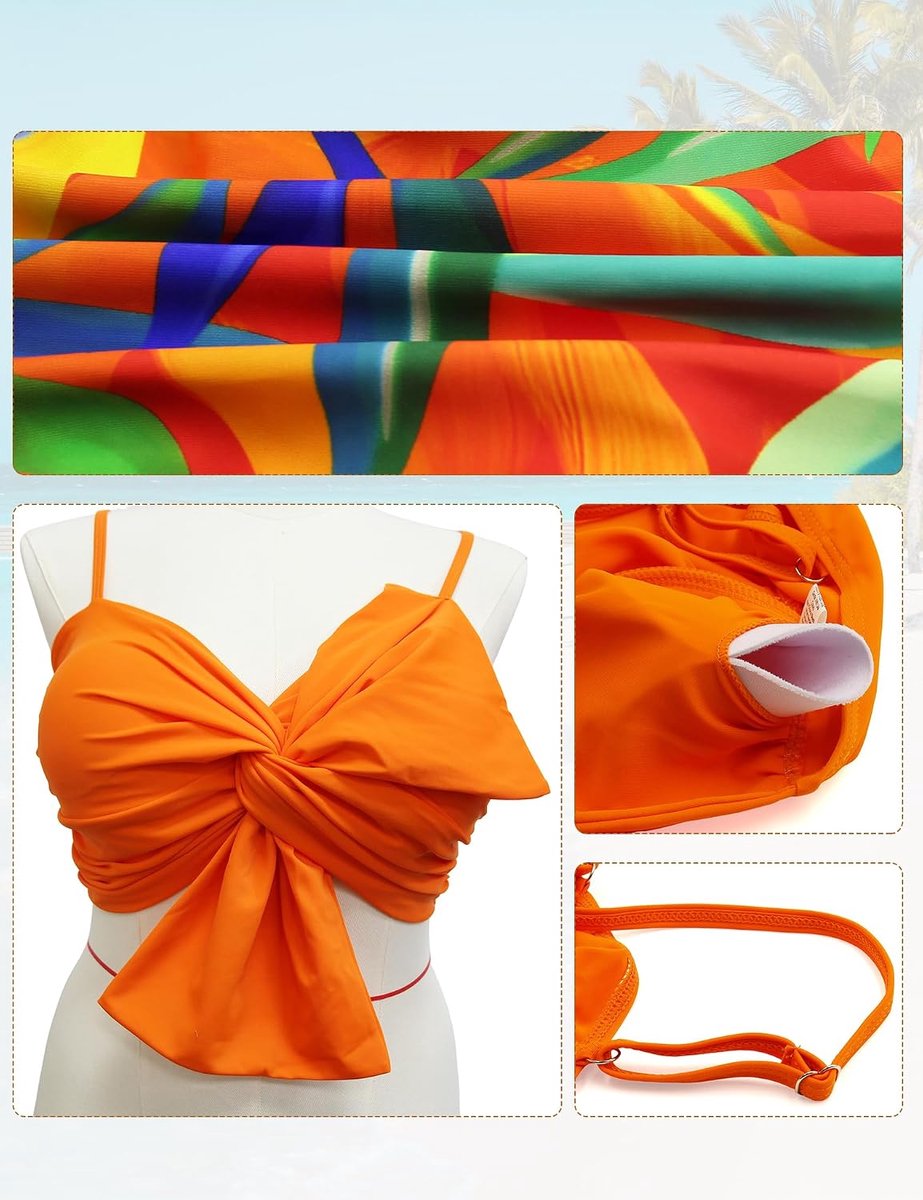 Bikiniset hoge taille tweedelig badpak V-hals bloemenpatroon buikcontrole badmode bloemenpatroon zwempak