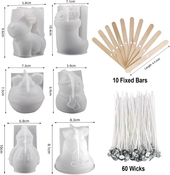 Mallen siliconen, 3D kaars maken mallen — afbeelding 2