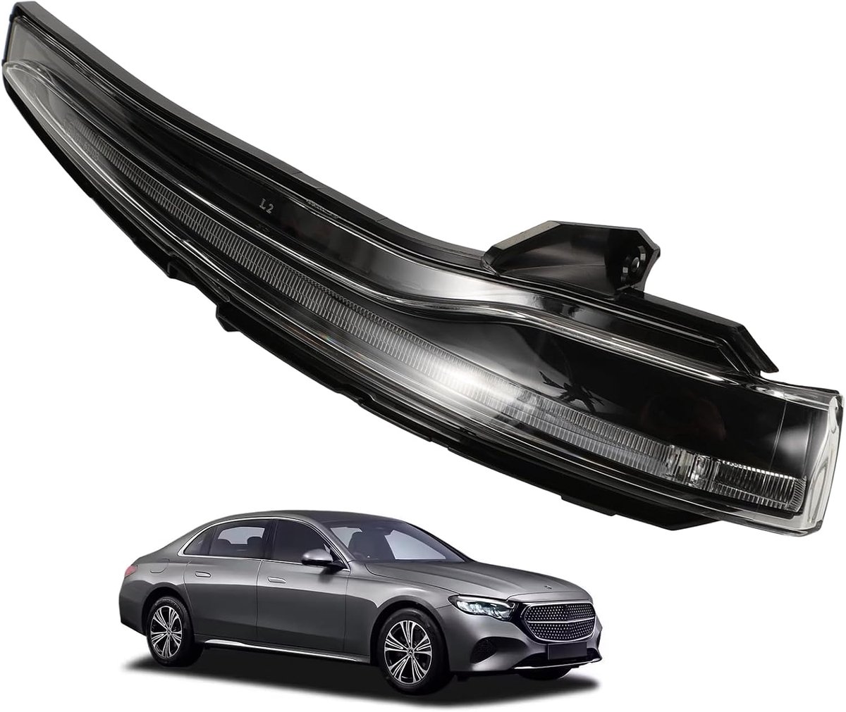 Buitenspiegel compatibel met AMG GT X290 B-klasse C-Klasse W205 CLS C257 E-Klasse W213 C238 GLA GLB GLC X253 V-Klasse W447 A0999064501 knipperlicht links voor, zwart