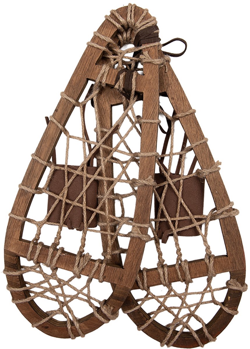 Clayre & Eef | Decoratie ski's (2) Bruin Beige 20x6x35 cm | 6H2501