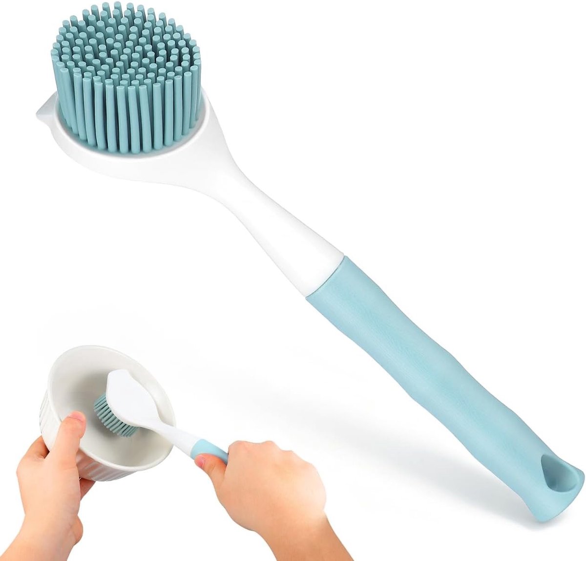 Siliconen Keukenborstel voor Afwassen - Effectieve Schuim Exfoliator voor Pannen en Afwas - Duurzaam en Handig Keukengerei