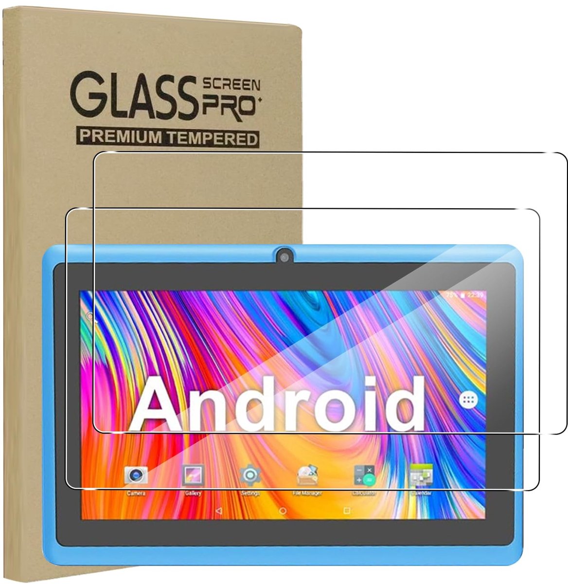 SolidKeus - Set van 2 Tempered Glass Screen Protectors voor Tablets