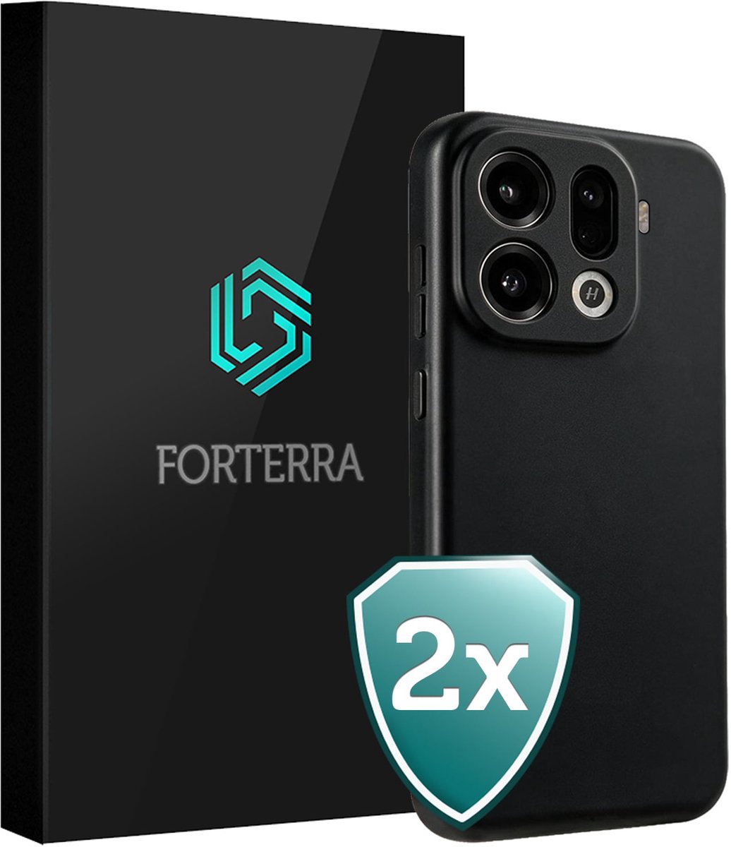 Hoesje 2 Stuks - Geschikt voor OPPO Find X9 Pro - Sterk & Shockproof - Back Cover - Case Siliconen - Telefoon Hoes - Zwart