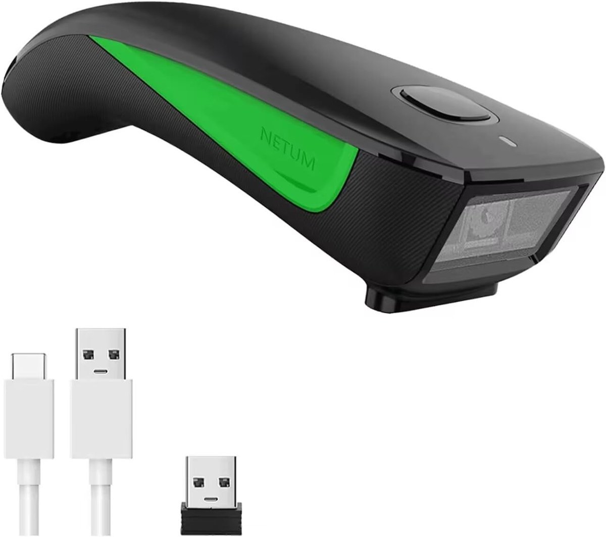 Elzusha - Draadloze 1D Barcodescanner 3-in-1 USB/Bluetooth/2.4G voor Diverse Apparaten