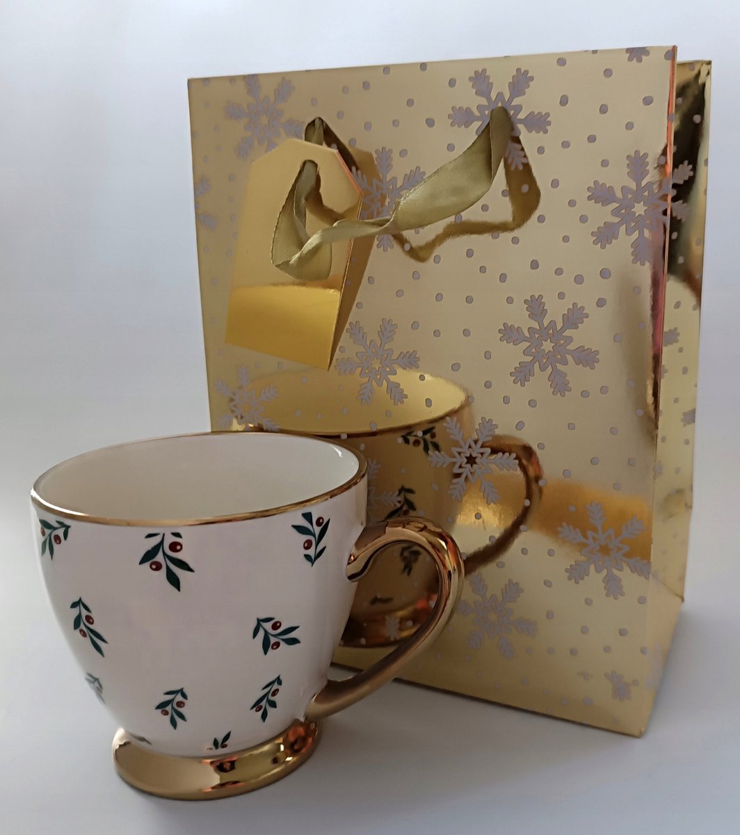 Kerstmok met Geschenkverpakking - 400ml Keramiek
