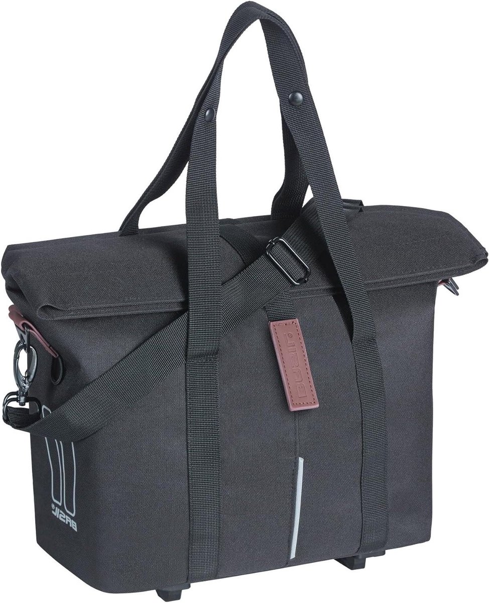 Fietstas Handtas - Schoudertas Bagage - Boodschappen Doen - 3-in-1 Bevestiging - 11 Liter - Zwart