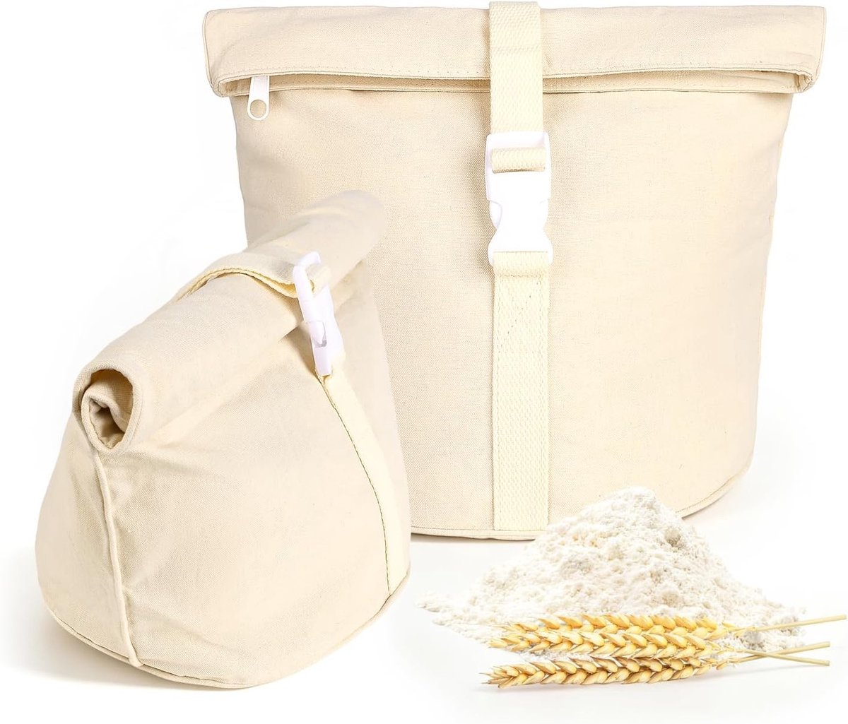 Herbruikbare Broodzakken van Bijenwas - Natuurlijke Kleur - 37 x 36 cm - Ademend en Antibacterieel - Voor Brood, Groenten en Fruit