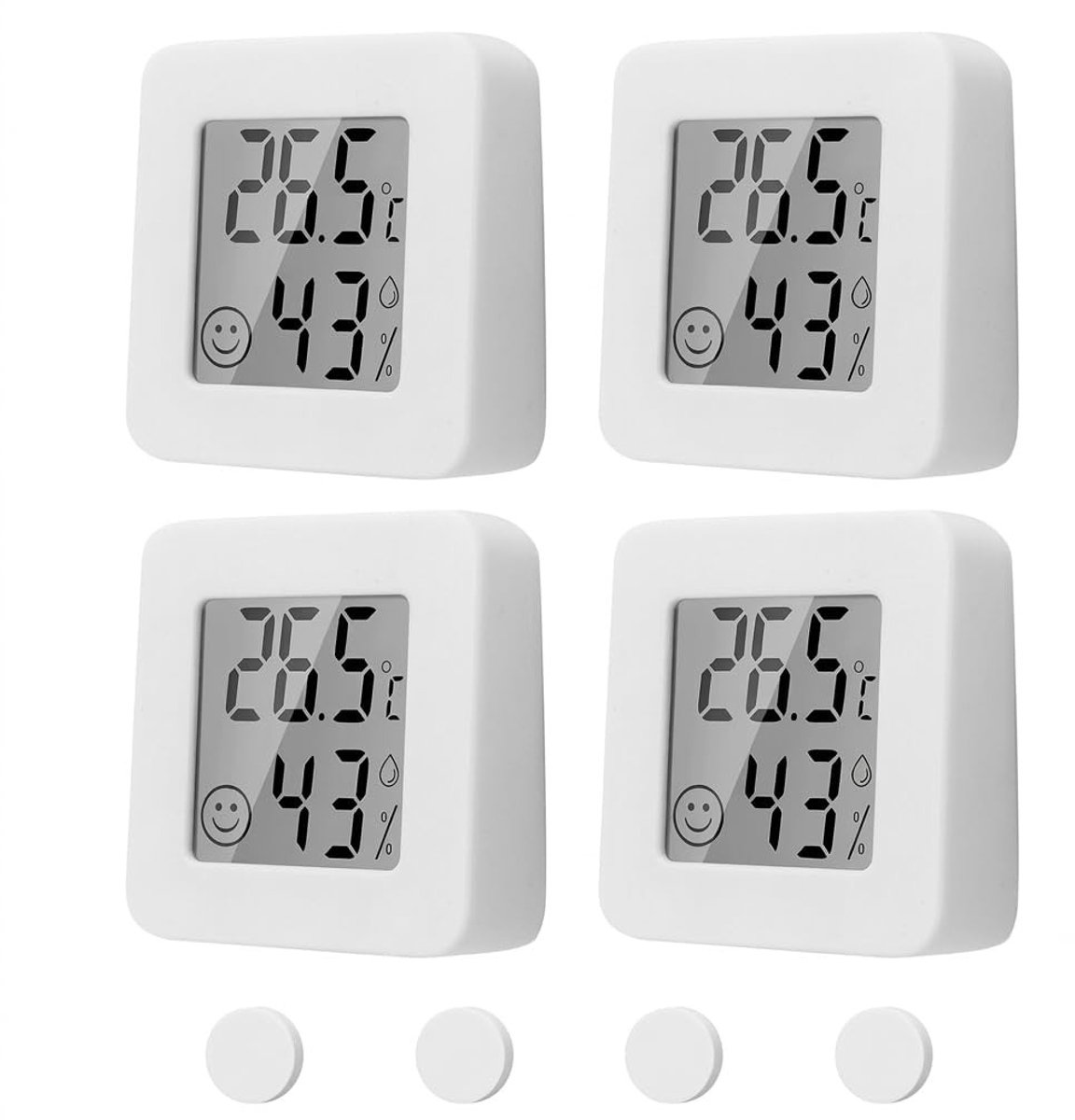 Digitale Hygrometer Thermometer - Wit - Mini - Hoge Precisie - Voor Binnengebruik, Thuis of Kantoor