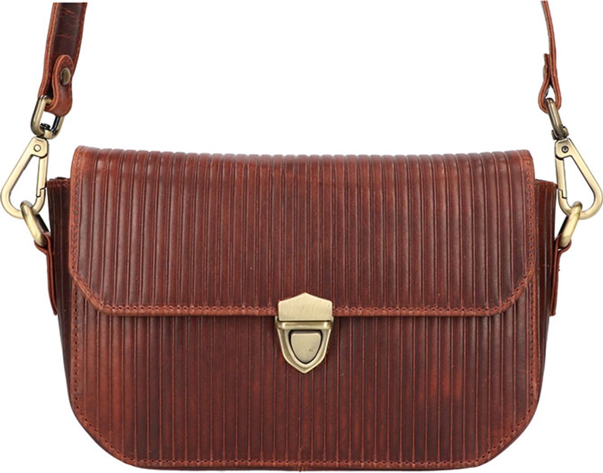 Leather Design Crossbody Schoudertas Lily Roma