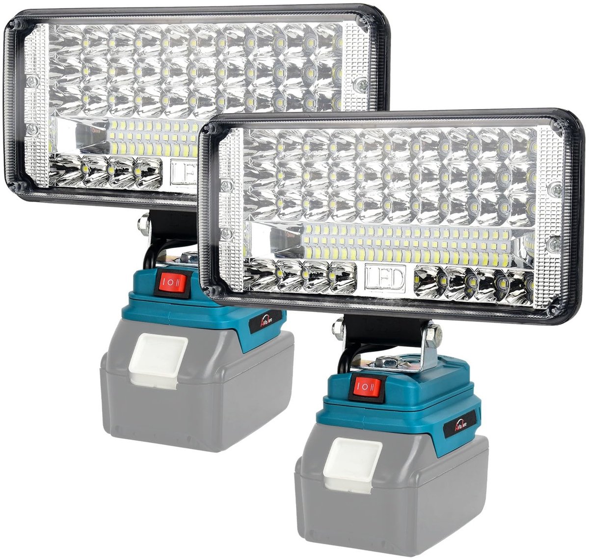 SolidKeus - Draadloze LED Werklamp 90W met 7500 Lumen en 2 USB Oplaadpoorten