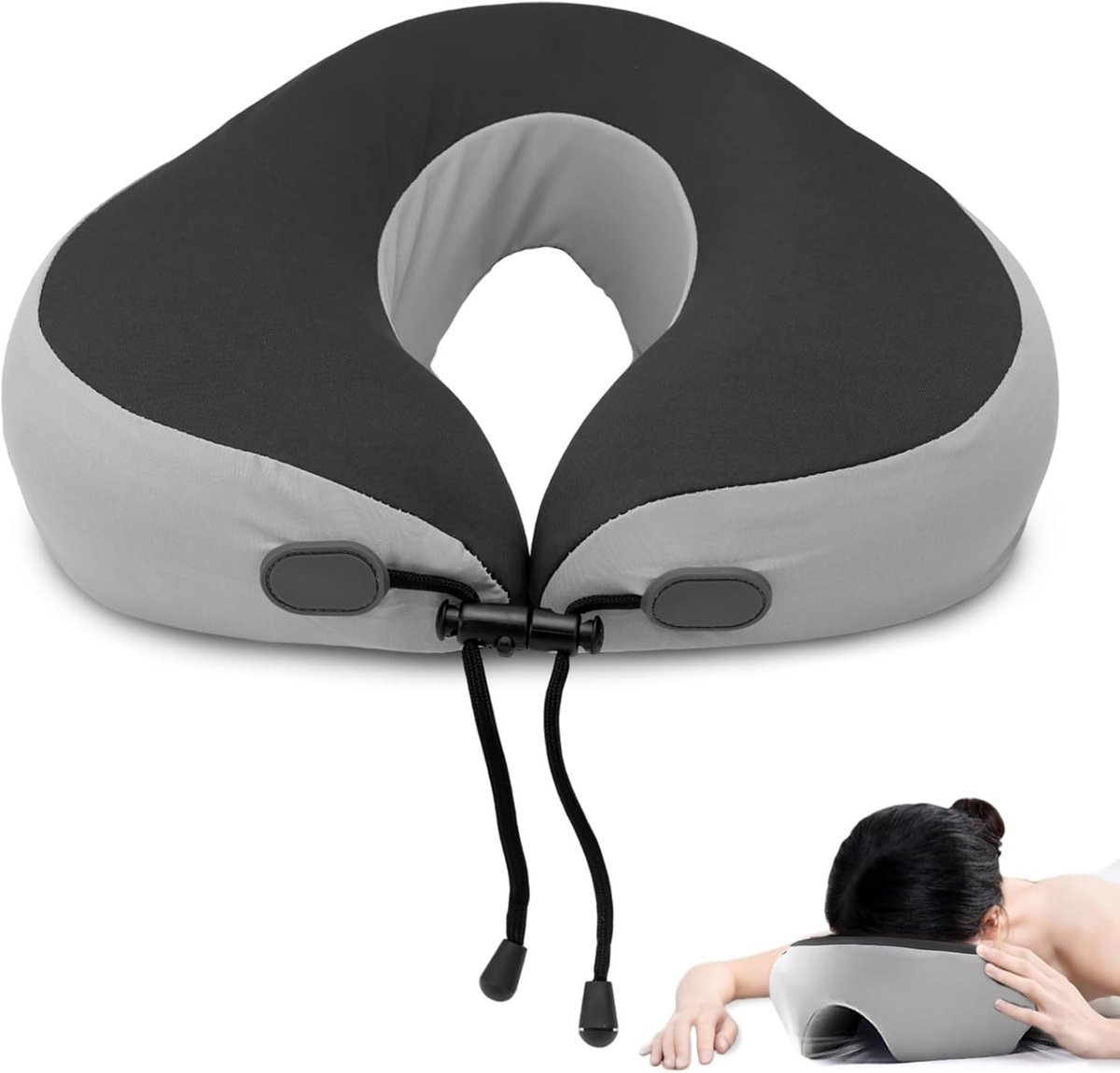 Verstelbaar U-vormig Massagekussen voor Hoofd en Gezicht - Perfect voor Bed, Salon en Spa Behandelingen