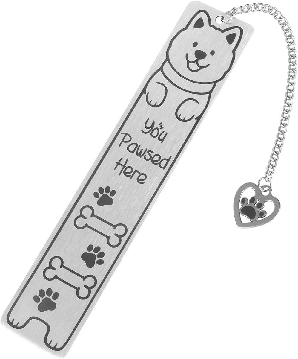 Stalen honden boekenlegger, grappige en schattige leesaccessoire met cadeauverpakking voor boekenliefhebbers en nerds