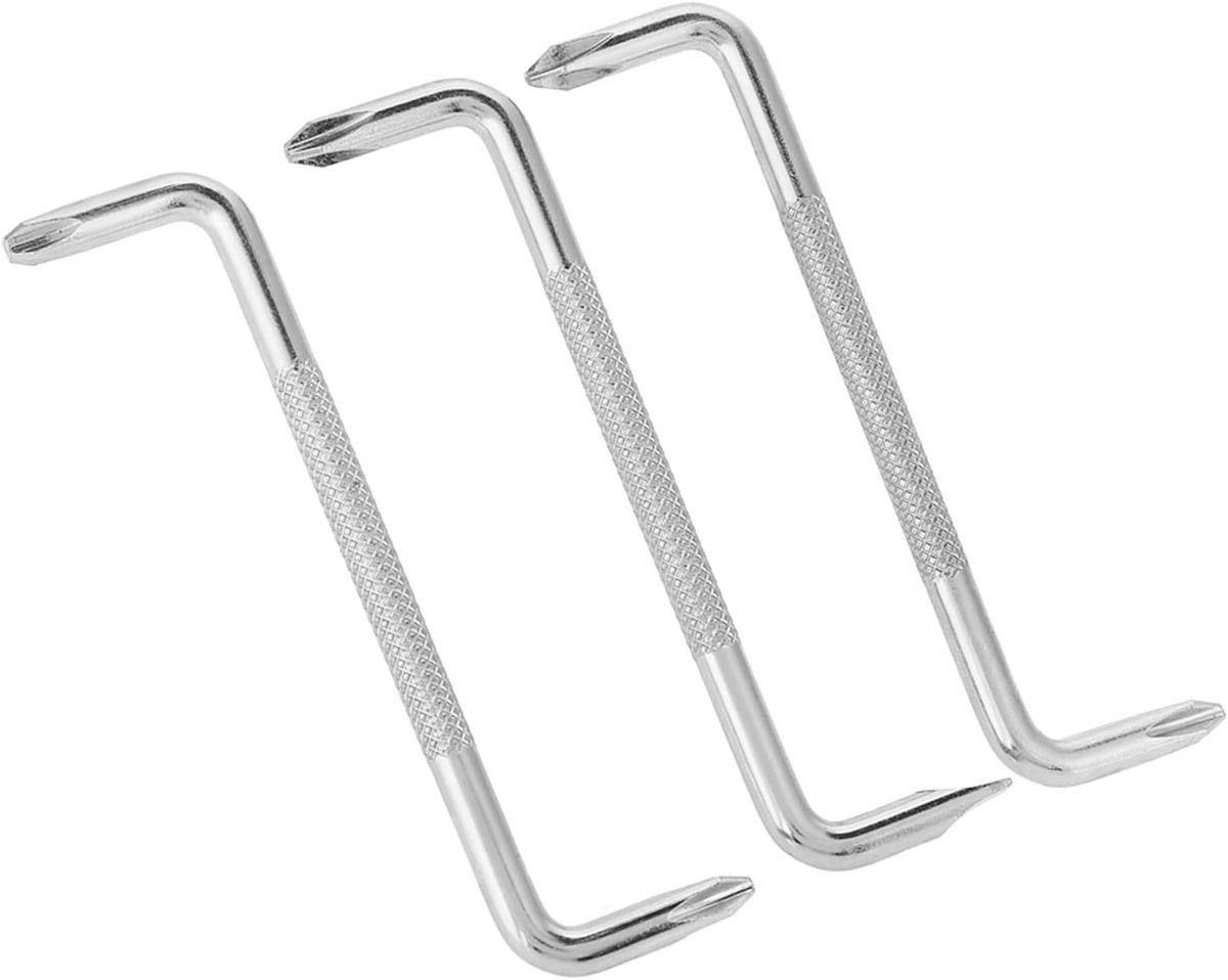 Offset Schroevendraaierset van 3 stuks - Rechte Hoek en Z-Type Oplossing voor Krappe Ruimtes, Ideaal voor Meubelmechanica en Handgereedschap