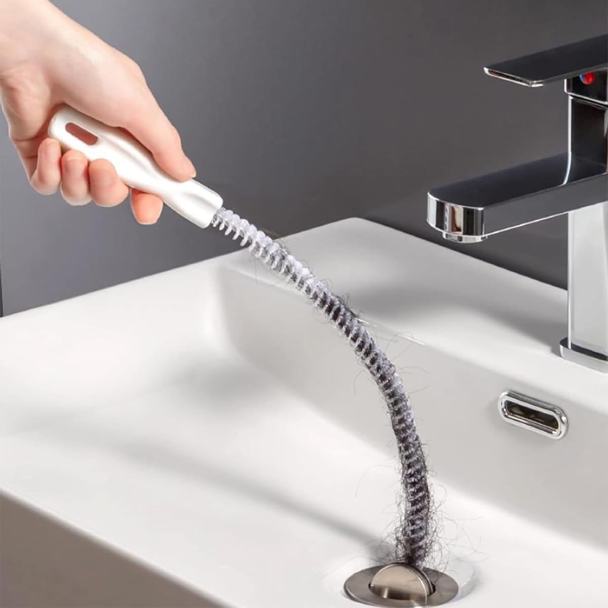 SolidKeus - Flexibele Afvoerborstel van 45 cm voor Haar en Vuil