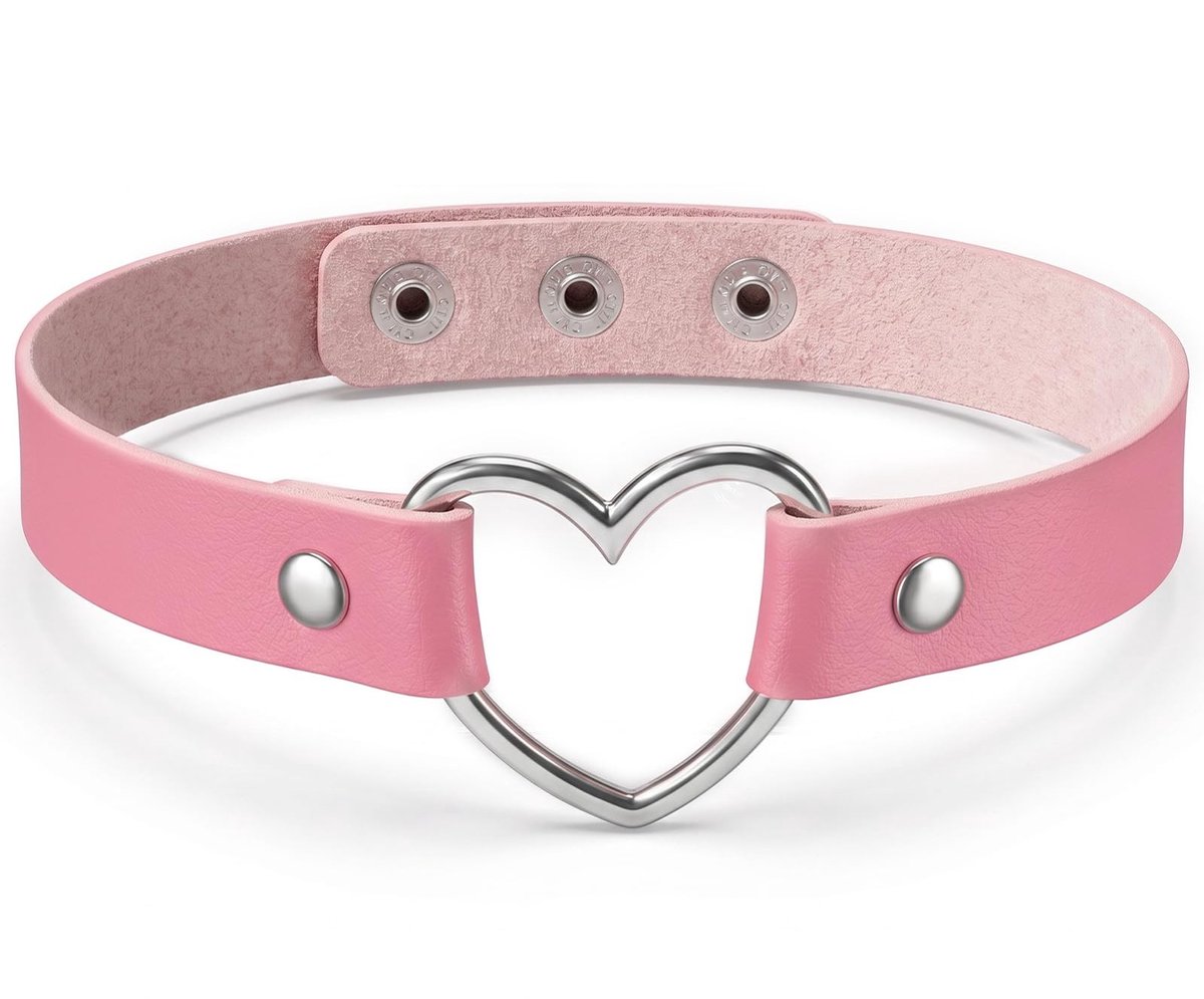 SolidKeus - Elegante Roze Choker van PU Leer