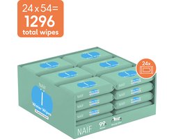 Naïf - Sterke Billendoekjes - 99% Water - 0% parfum en 0% alcohol - 1296 doekjes (24x54)