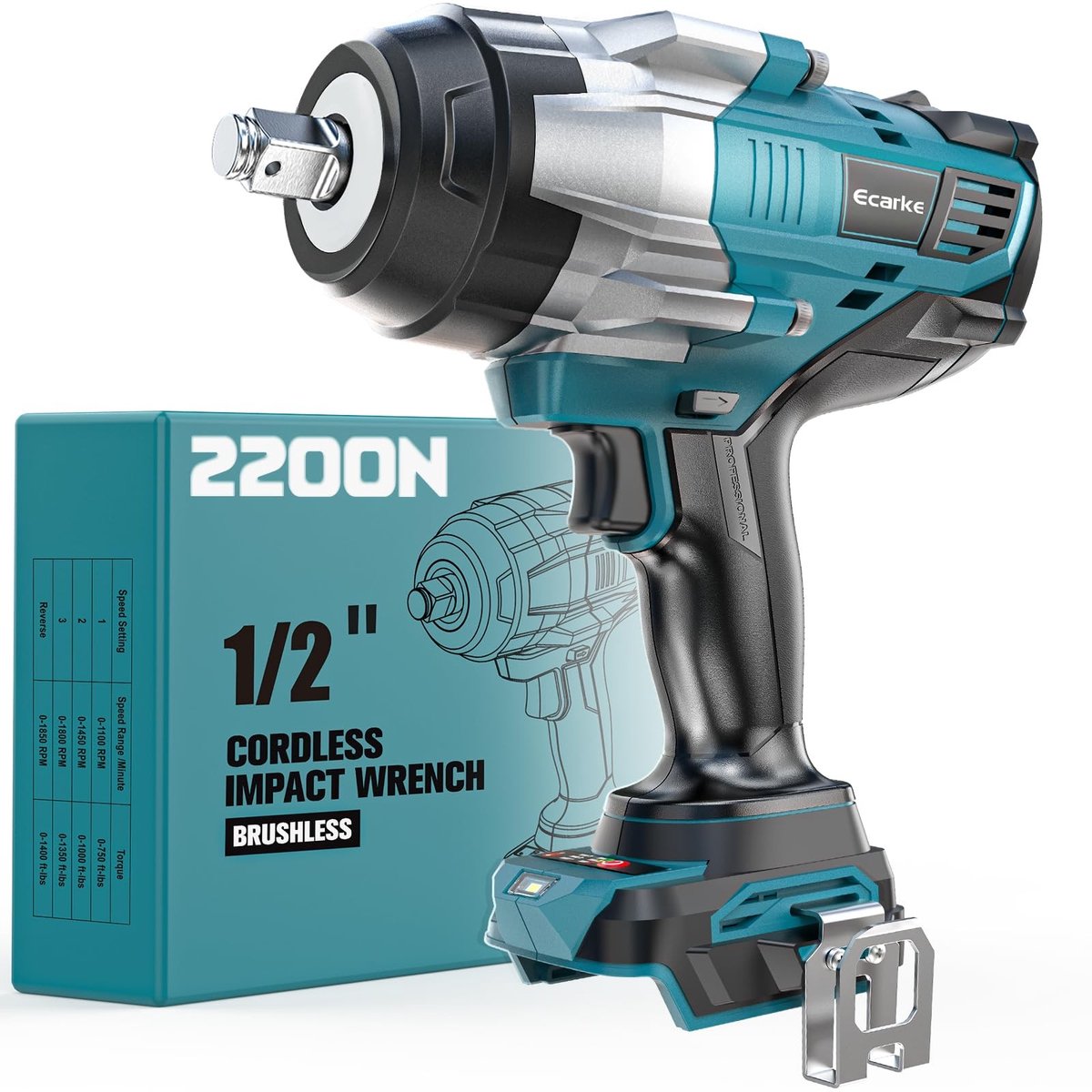 SolidKeus - Draadloze Impact Wrench met 2200 Nm Koppel voor Professionele Toepassingen
