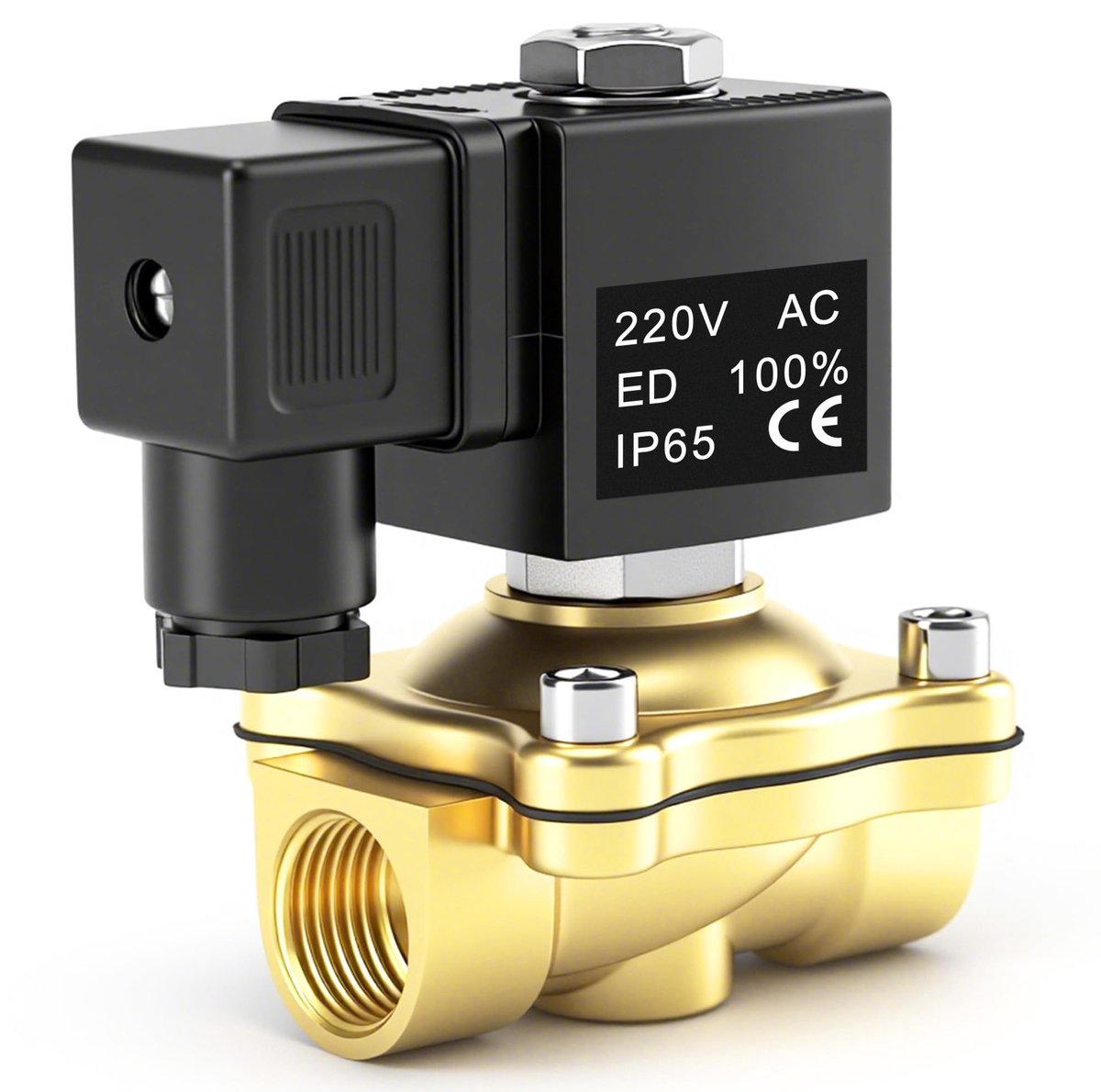 SolidKeus - 220V AC Solenoidklep van Messing voor Water en Lucht