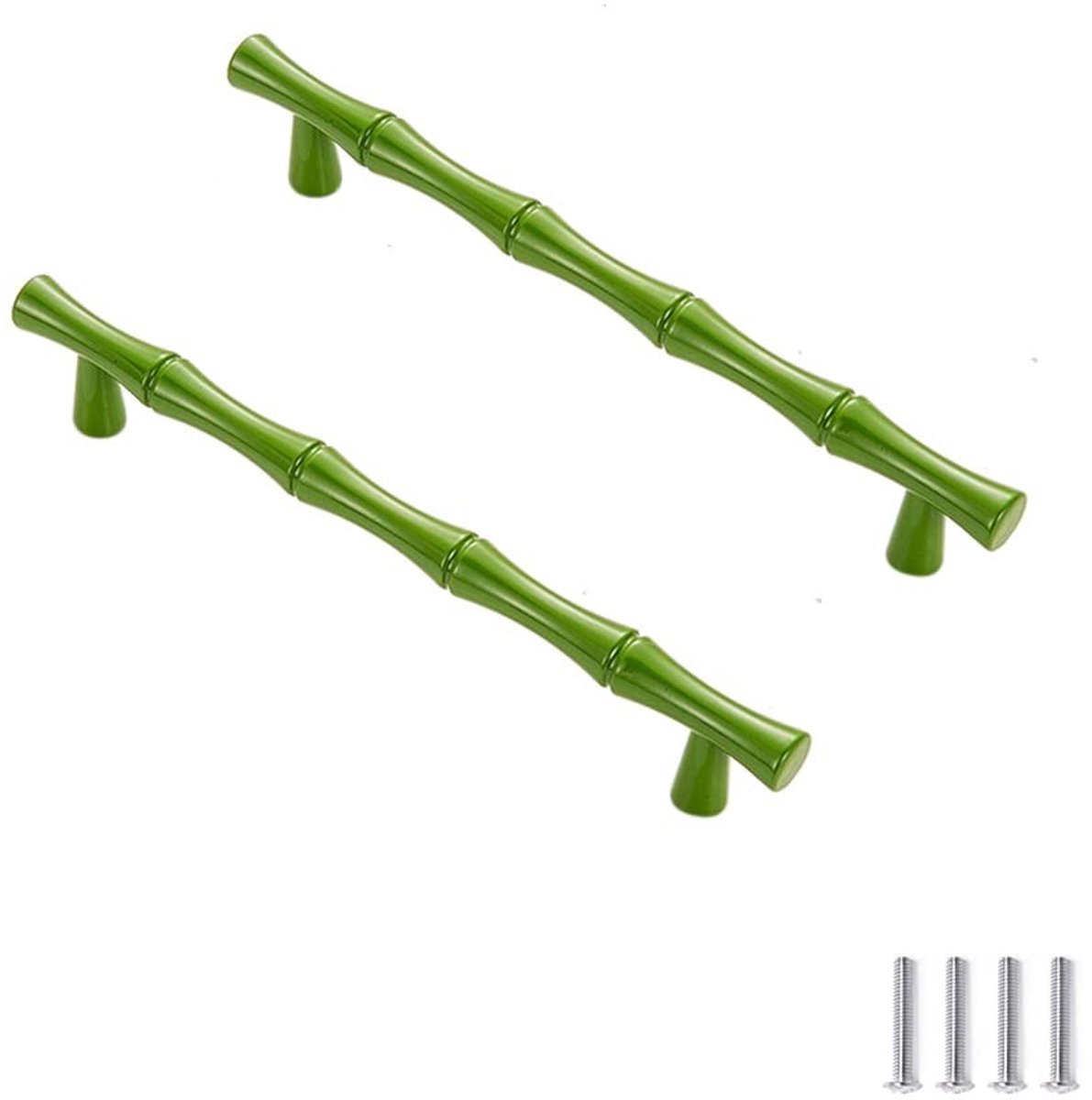 SolidKeus - 2 Stuks Antieke Bamboe Deurgrepen van Zinklegering
