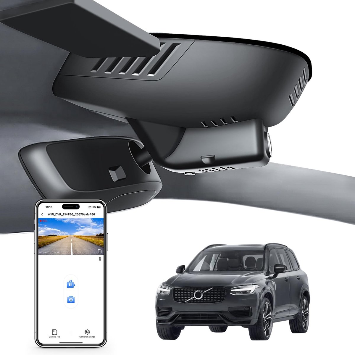 SolidKeus - 4K UHD Dashcam voor Volvo XC90 met Wifi en App