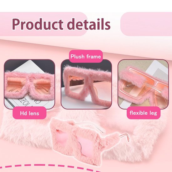 SolidKeus - Modevolle Pluche Zonnebril in Cat Eye Vorm van Solidkeus — afbeelding 2