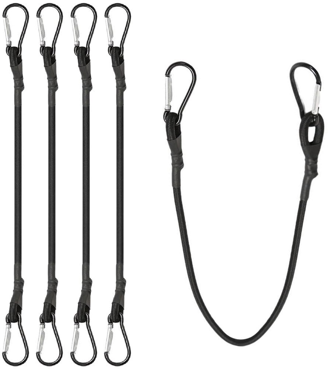 SolidKeus - Set van 4 Bungee Koorden met Karabijnhaken