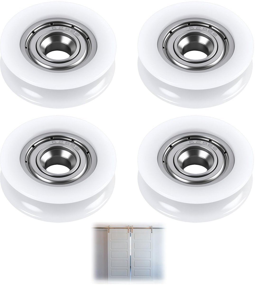 SolidKeus - U-Wielen voor Schuiframen, 4 Stuks van Nylon