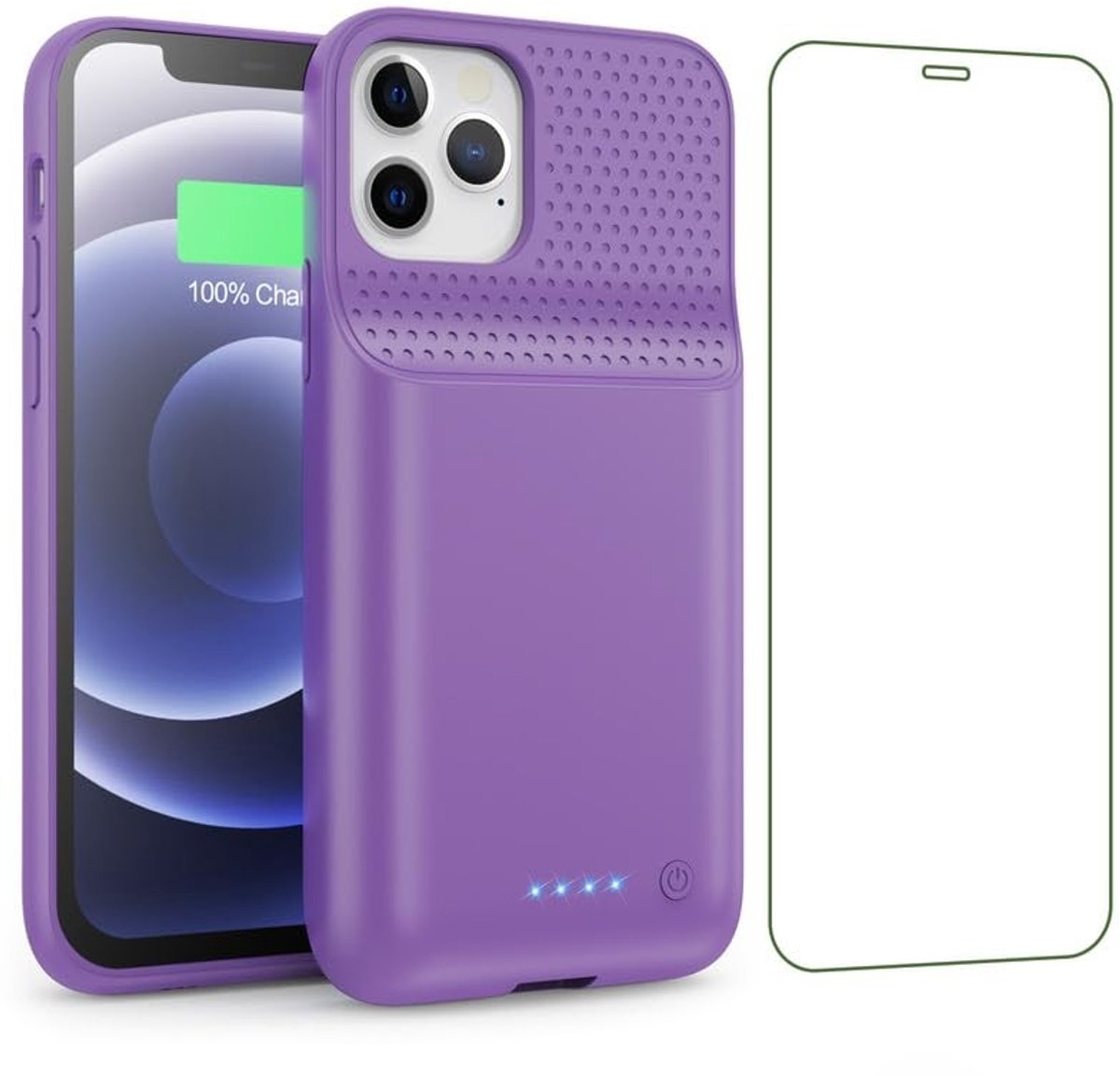 SolidKeus - Accuhoes voor iPhone 12/12 Pro met 10800 mAh Draagbare Powerbank