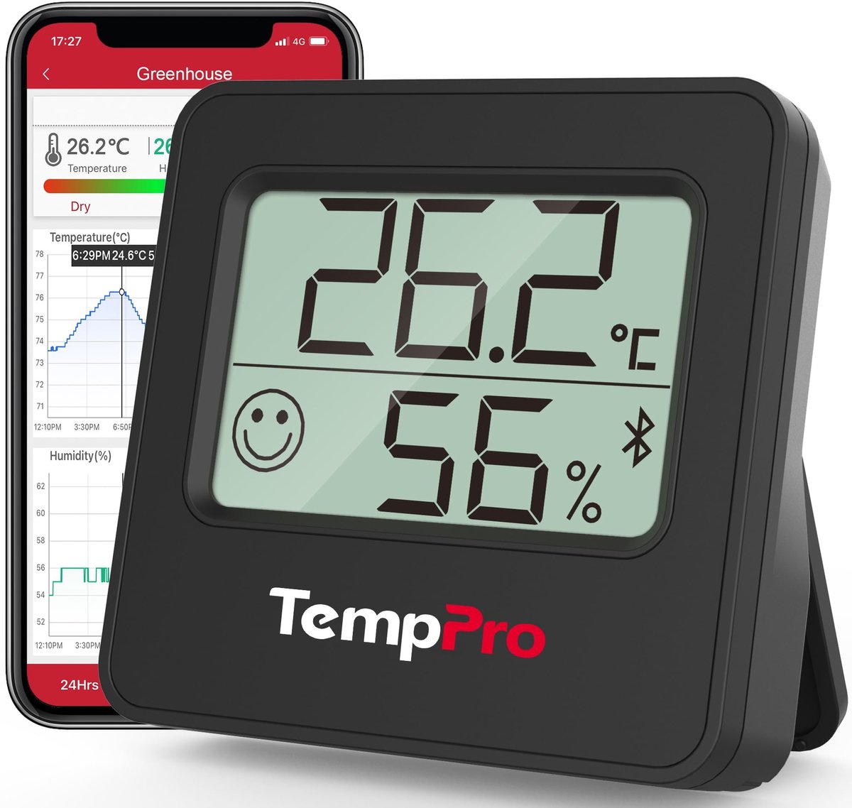 SolidKeus - Digitale Bluetooth Thermometer en Hygrometer met App