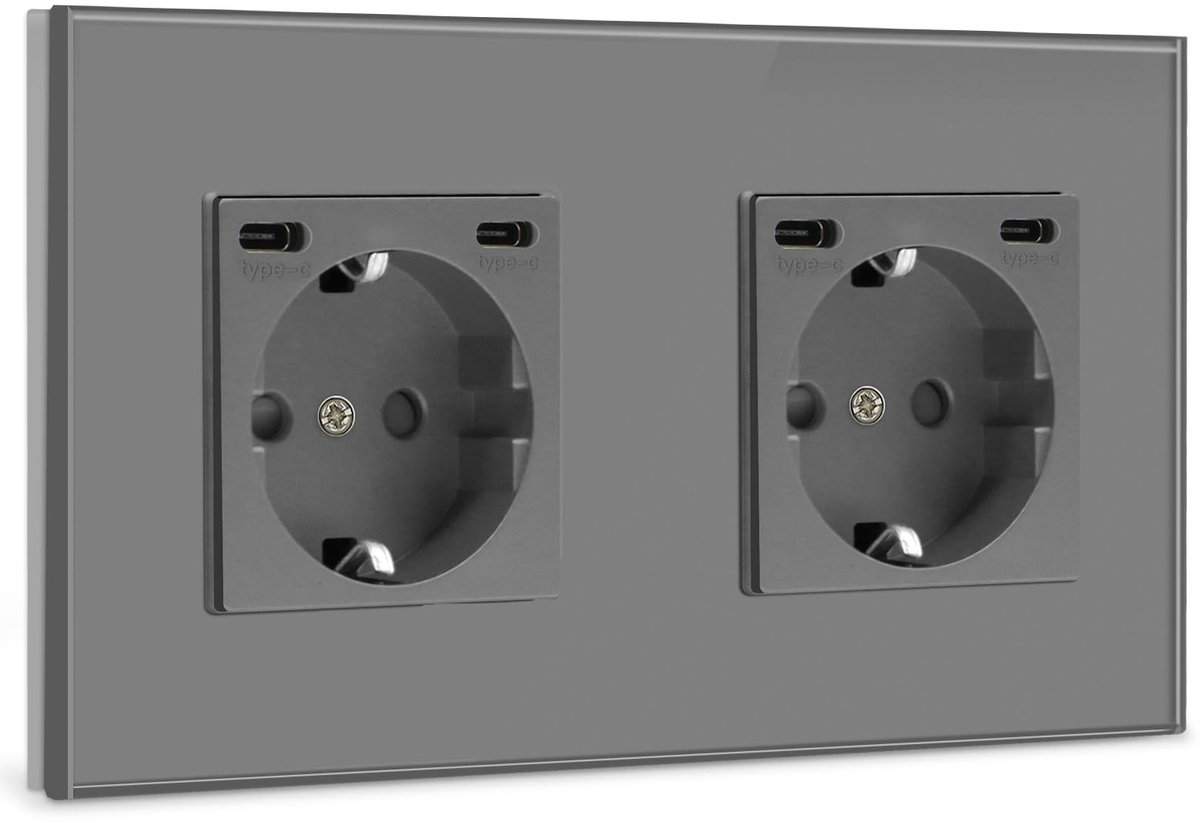 SolidKeus - Wandcontactdoos met USB-C Aansluiting