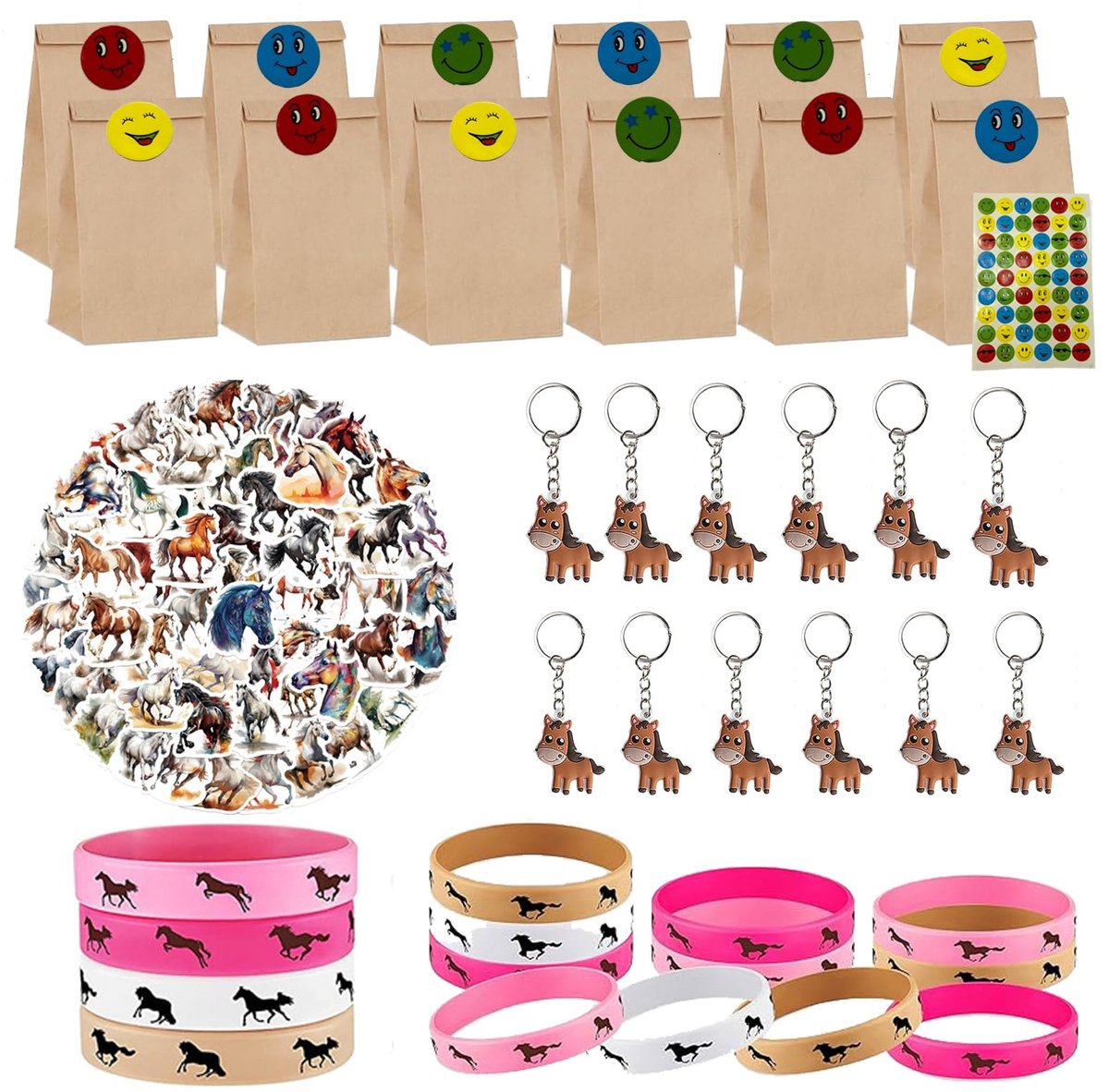 SolidKeus - 96-delige Paarden Feestset voor Kinderen