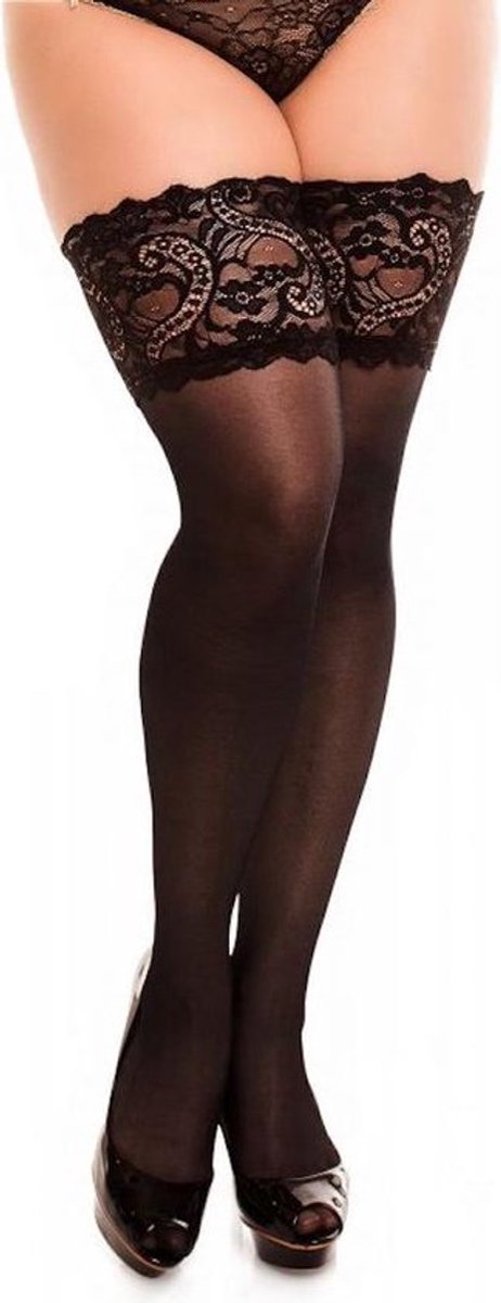 Glamory Comfort - Hold up kousen - 20 den - maat 3XL - zwart