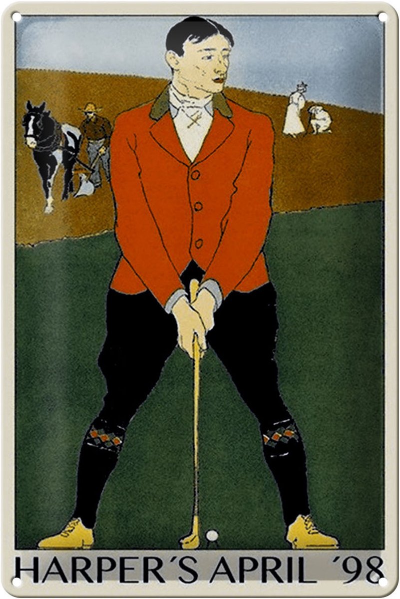Blechschild Golf 20x30cm Harper`s April 98